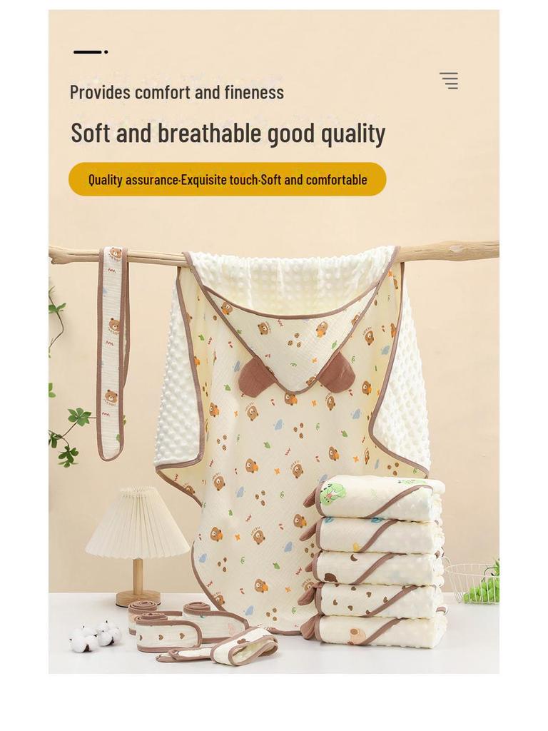 Newborn Lightweight Baby Blanket: Anti-Startle Bean Velvet Quilt for Spring & Autumn