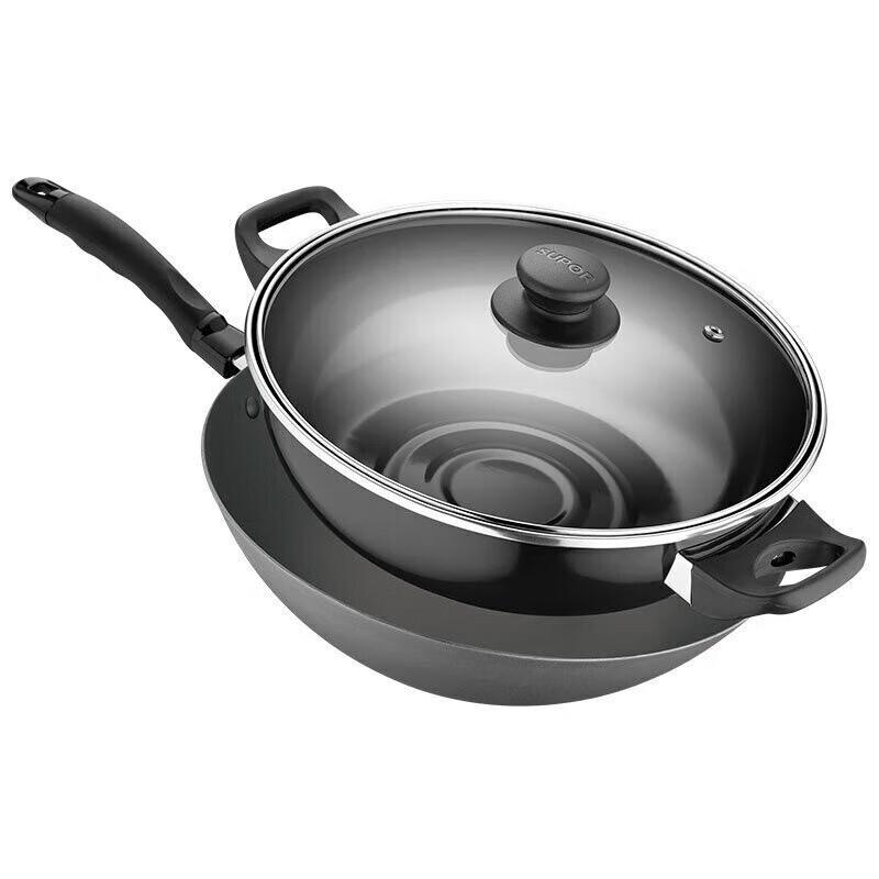 SUPOR Gusseisen Wok und Hot Pot Set
