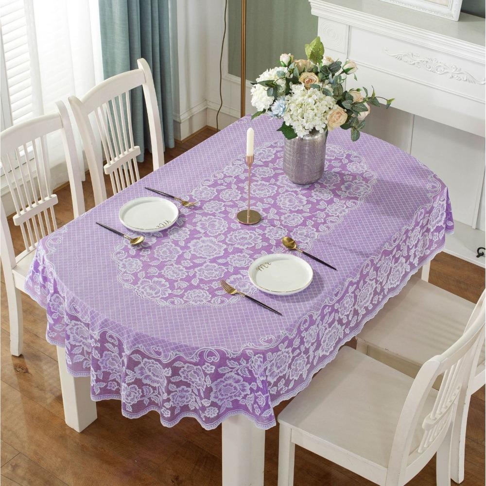 Embroidered Oval Tablecloth Anti-Scald Table Mat Printed Tablecloth  Wedding Dining Room