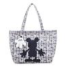 [hgTUP] Mickey and Minnie Mouse Tote Bag, Canvas Tote Bag, Large Capacity, Mickey Mouse Shoulder Bag, Canvas Tote Bag, Minnie Mouse Zippered Tote Bag