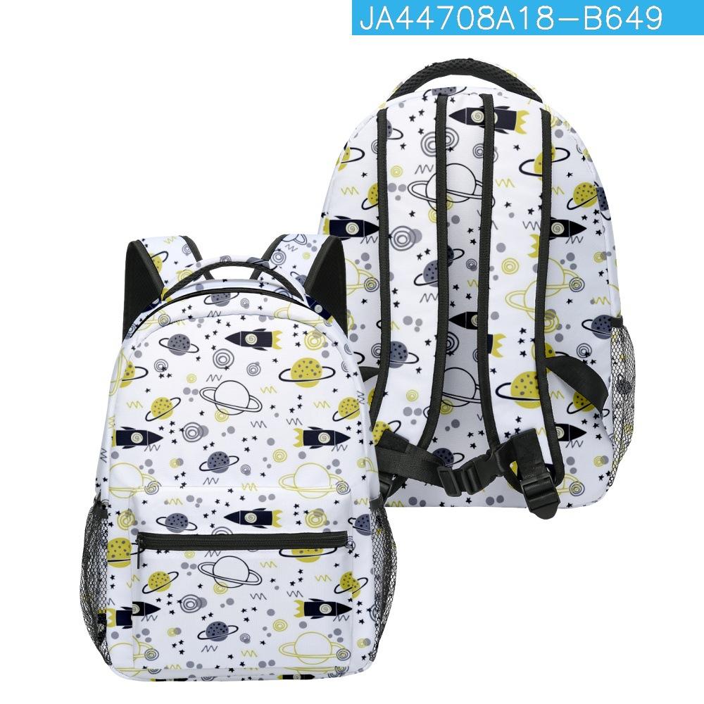 Kpop Youthful School Bags Unisex Space Rocket Spacecraft Travel Bags 3D Print Oxford Waterproof Notebook Shoulder Backpacks