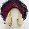 Comic Exhibition Costume Props Gothic Witch Hat for Women, Dark Lolita Style Halloween Accessory, Lightweight Party Outfit Essentials with Lace & Bow,