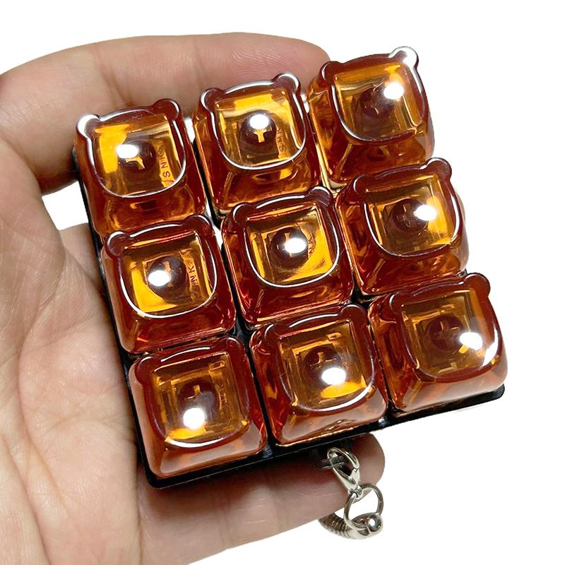 1/9 Keys Mechanical Keyboard Axis Tester  Button Keycap  Keychain Keyboard Keychain Toy Finger Keyboard Caps Toy