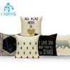 Polyester Black White Animals Horse Deer Bear Geometric Pillow Cover Decorative Sofa Home Cushion Cover For Living Room
