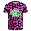 St irlandese. T-shirt Stampa 3D Trifoglio Fortunato a Quattro Foglie per Uomo Donna Estate Harajuku Verdi Magliette Oversize