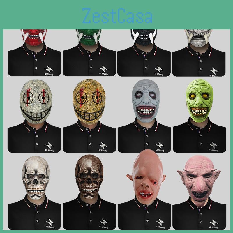 Terrifying Red Demon Face Mask For Halloween Parties With Creepy Design And Latex Material