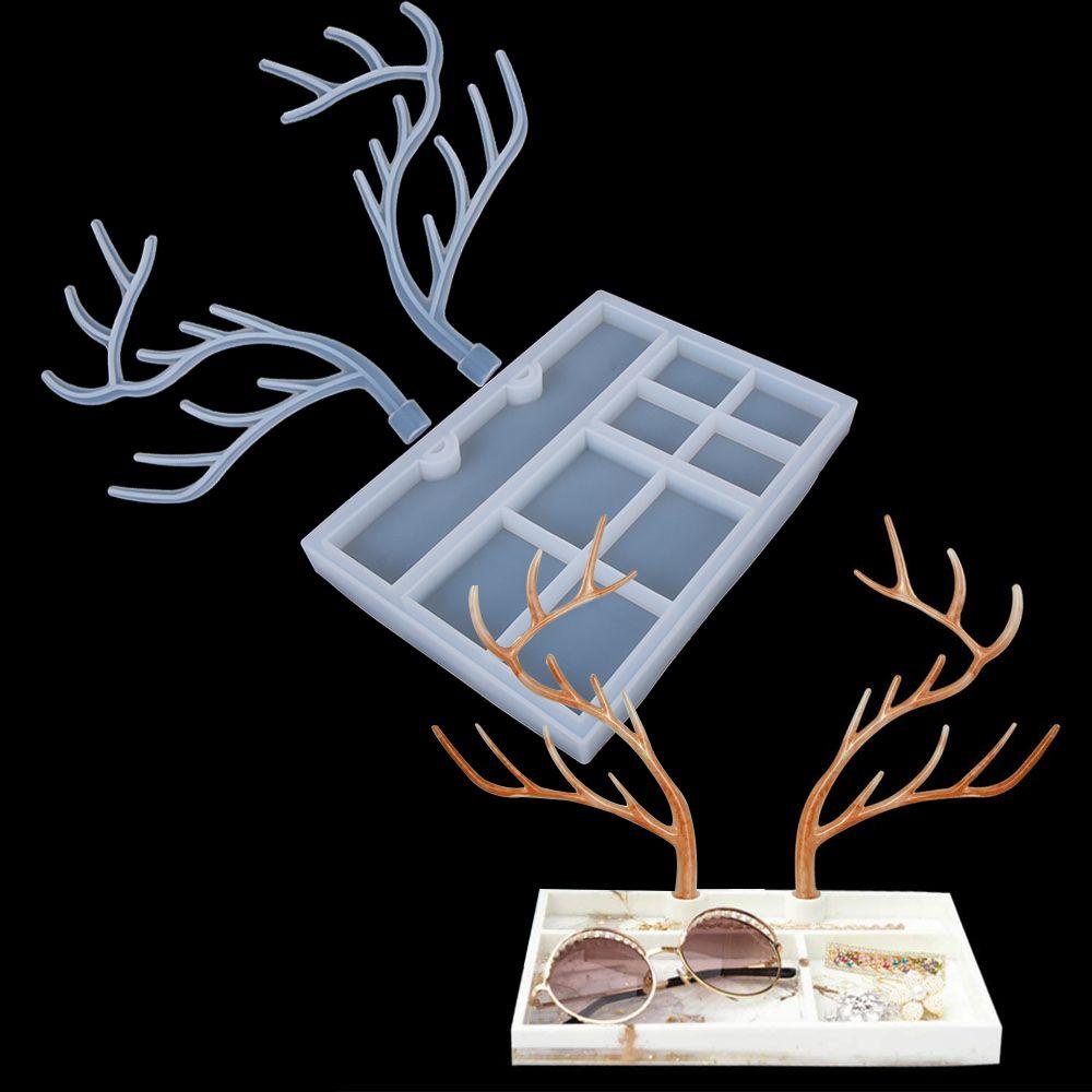 

Прозрачные рога, ветка дерева, стенд для ювелирных изделий, лоток из смолы, силиконовая форма, литейные формы