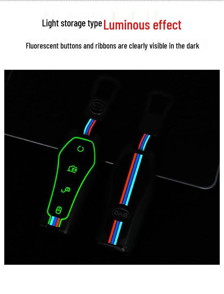 BYD Qin, Dolphin, E2, Yuan, E3, E6 Plus Key Cover and Metal Keychain Shell