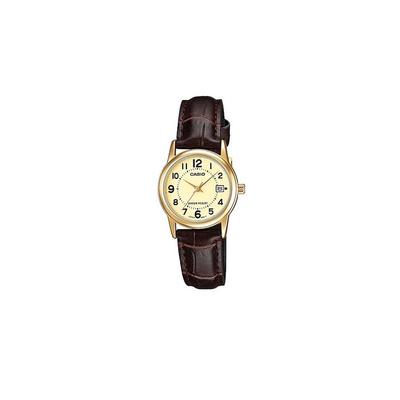 LTP-V002GL-9B Women's Gold-Tone Leather Band Date Watch