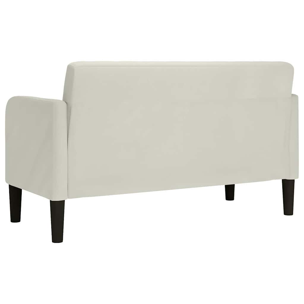 Two Seater Cream Sofa 109 cm Velvet