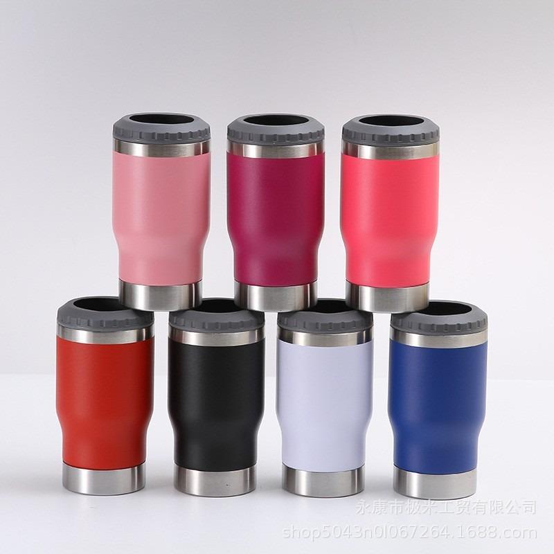 14oz Beer Mug Thermos Cup with Bottom Bottle Opener Stainless Steel Insulated Cup Portable Cold&Hot Storage Tank for Camping