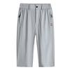 Summer New Cropped Pants Men's Large Size Loose Ice Silk Quick-drying Shorts Sports Beach Pants Mid-length Pants Breathable Pants