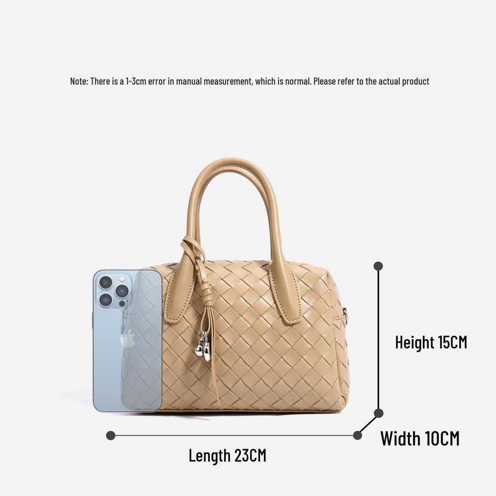 2025 Women's Genuine Leather Diamond Lattice Shoulder Bag - Fashionable and Versatile