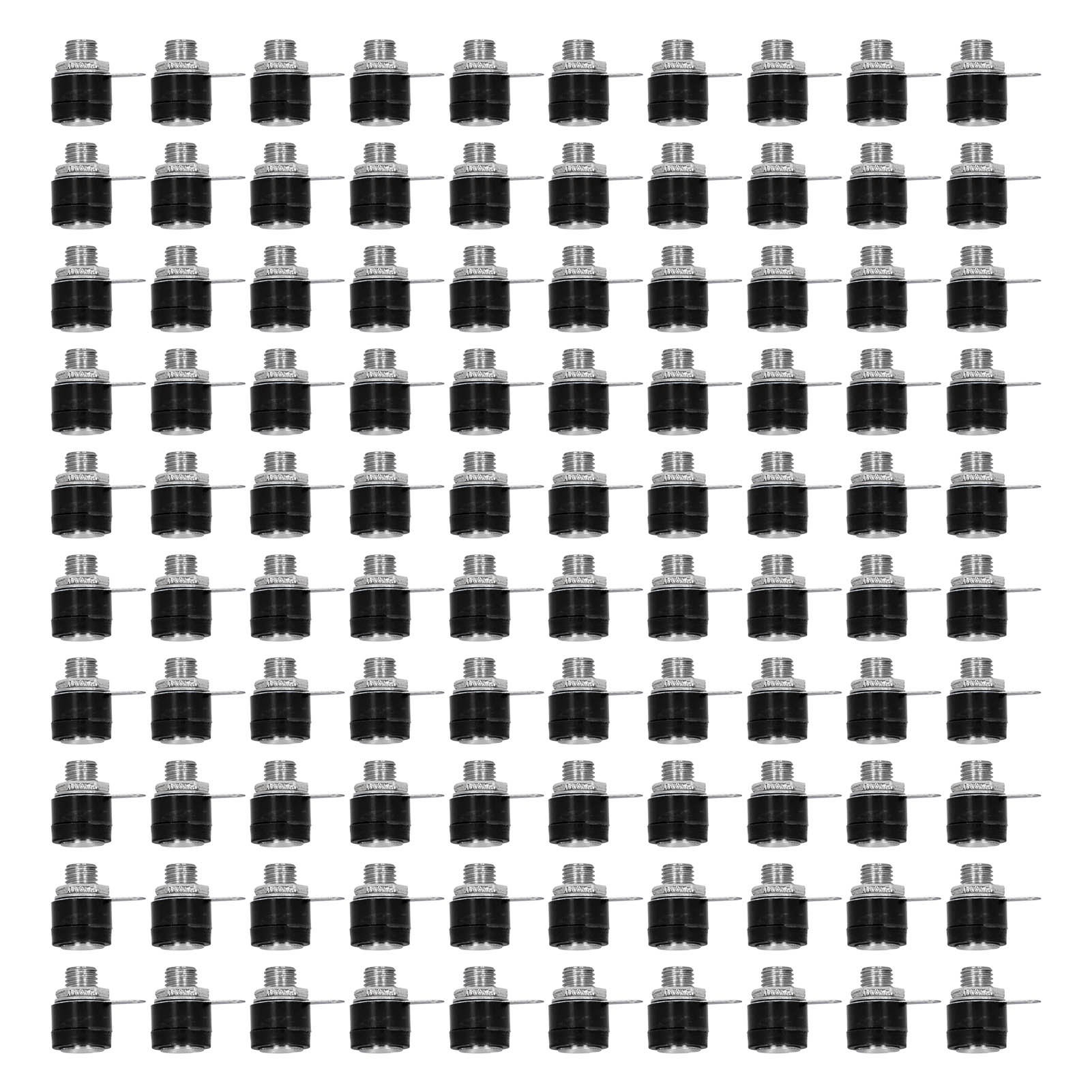 

100Pcs 4mm Banana Plug Socket Binding Post Cross Connector Plug Socket Binding Post TerminalsBlack