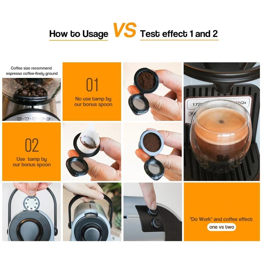 Chrome Plated Stainless Steel Coffee Filter Refillable Coffee Pods  Coffee Machine Use