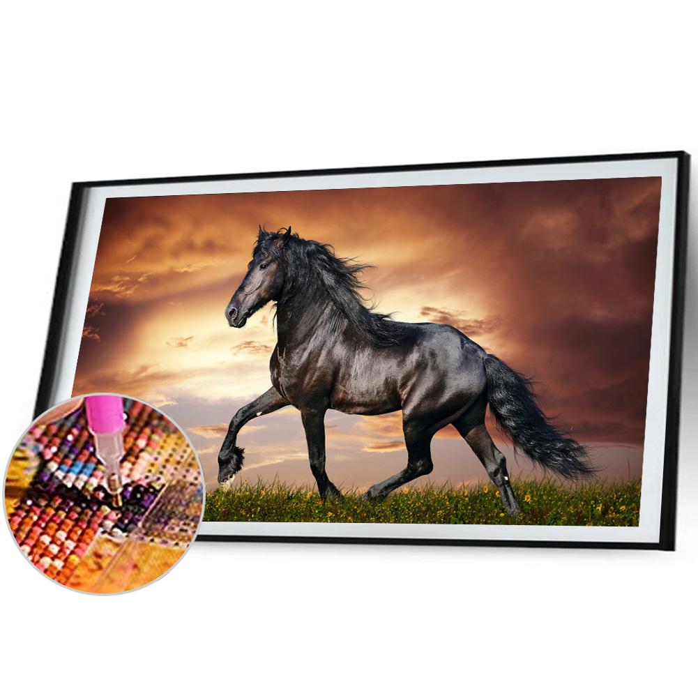 5D DIY Diamond Painting Kits Horse Galloping Full Round Drill Wall Decor Art Crafts Mosaic Rhinestone Picture Home Decoration Gi