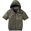 Musashino Uniform Murakami Clothing Mid-Fun Short-Sleeve Hooded Jacket V1127, Comfortable Air-Conditioned Workwear, Clothing Only, with Straps <025-V1