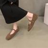 2024 Spring New Brand Women Flats Round Toe Shallow Slip On Ladies Casual Ballet Shoes Soft Leather Eelgant Dress Shoes