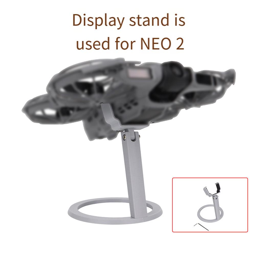 Stable Display Stand for DJI NEO 2 Constructed with Long-Lasting PC Material Offering Practical Desktop Mounting Solution