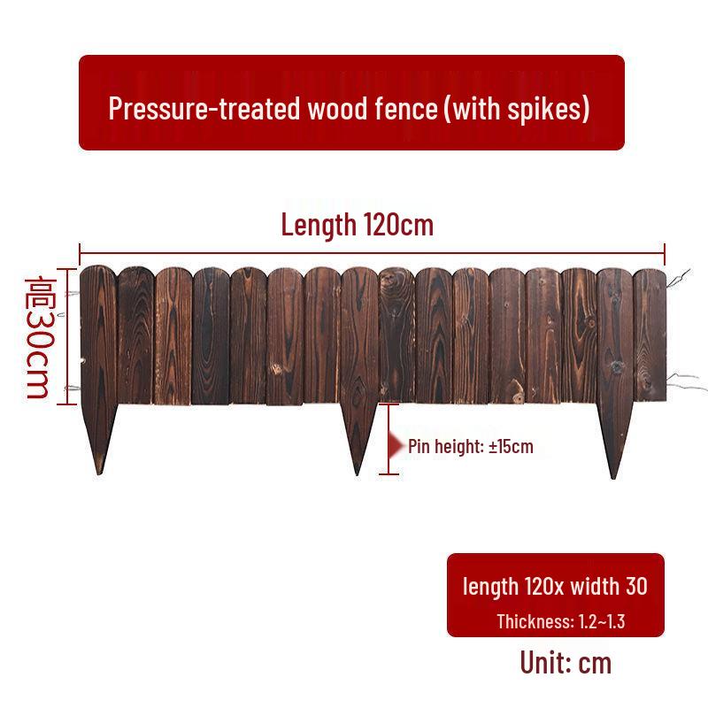Karbikalisierter Korrosionsschutz Massivholz Gartenzaun für den Außenbereich