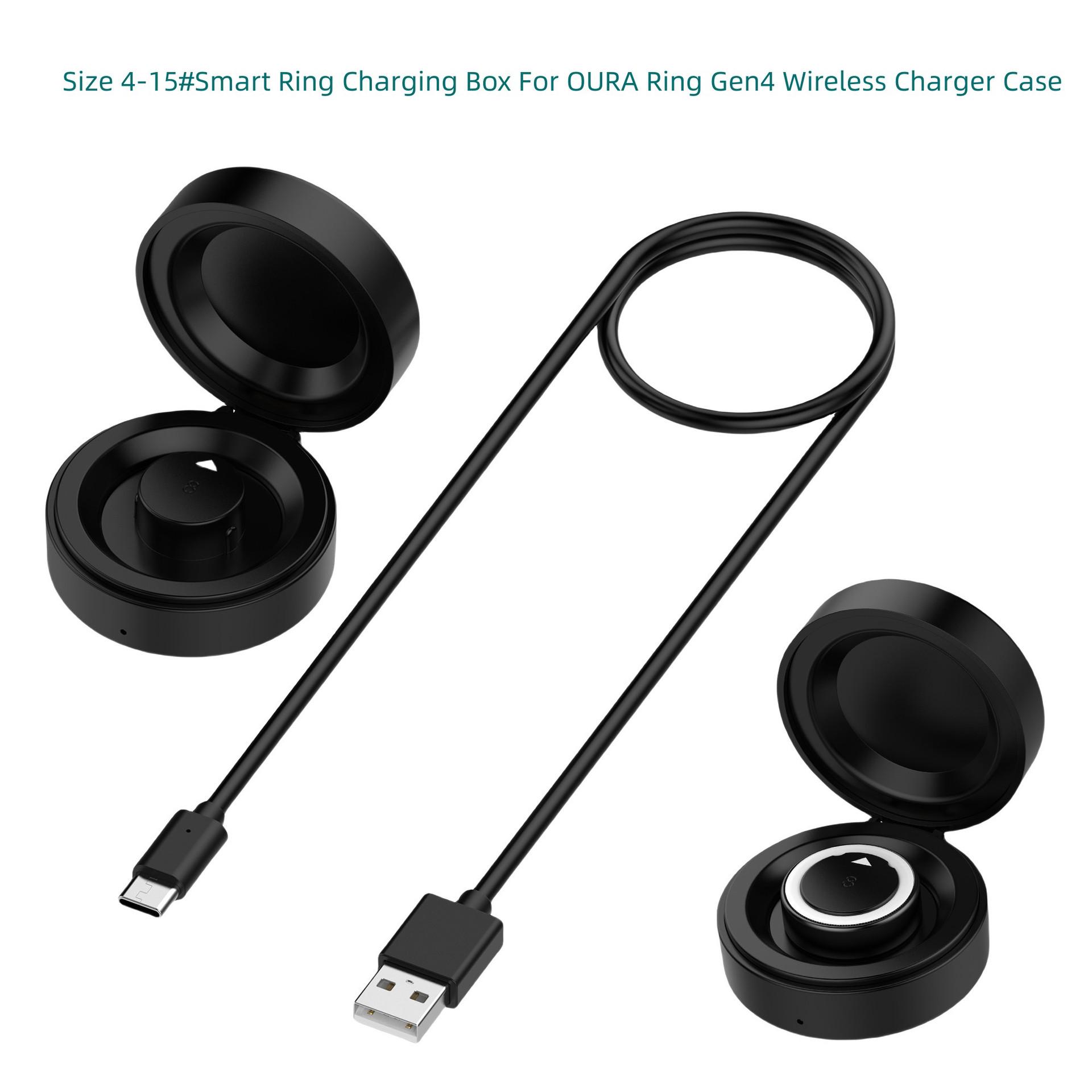 

Совместимый зарядный кейс для умного кольца OURA Ring4 - Зарядное устройство для хранения Gen4 Model 12