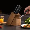 Kitchen Knife Set with Block and Sharpener, 15 Piece German High Carbon Stainless Steel Knife Set, Kitchen Cutlery with ABS Ergonomic Handle,