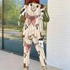 Women Plus Size Cartoon Printed Round Neck Long Sleeve Top Fitted Pants Two Piece Set