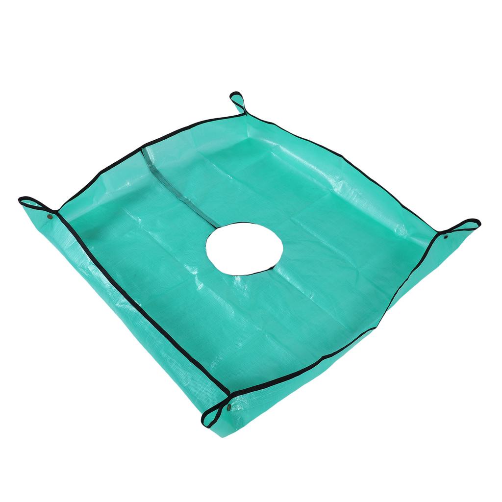 Landscape Tarp 7.8in Hole Water Proof Pruning Tarp with 4 Corner Buckle for Bush Shrub Tree Trimming