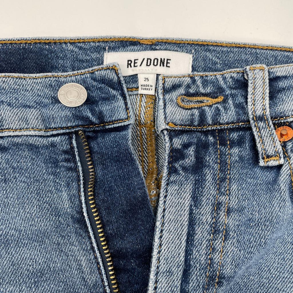RE/DONE 70S Cropped Boot Cut Denim Pants Bottoms 25 blueUsed