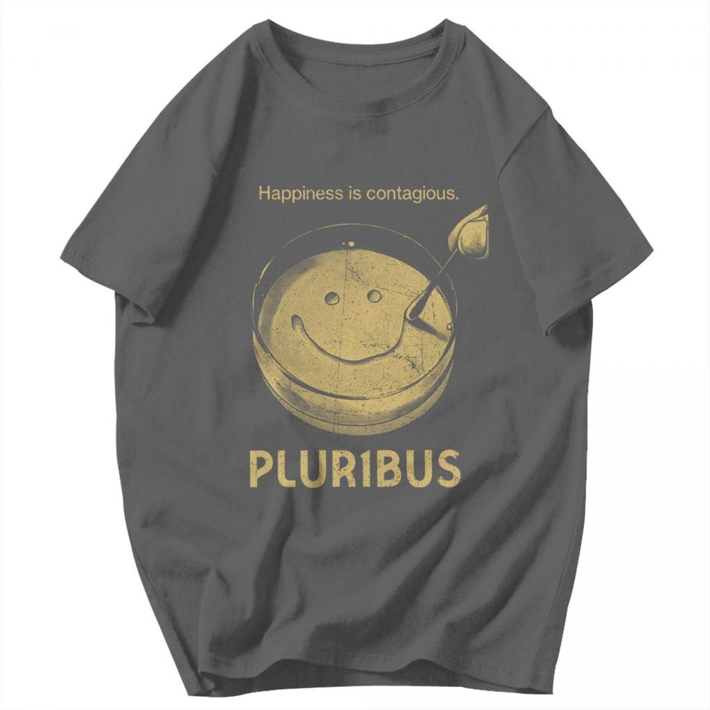 Men T Shirt Pluribus Happiness Is Contagious Summer Y2K Graphic Anime Unisex Tops T Shirts