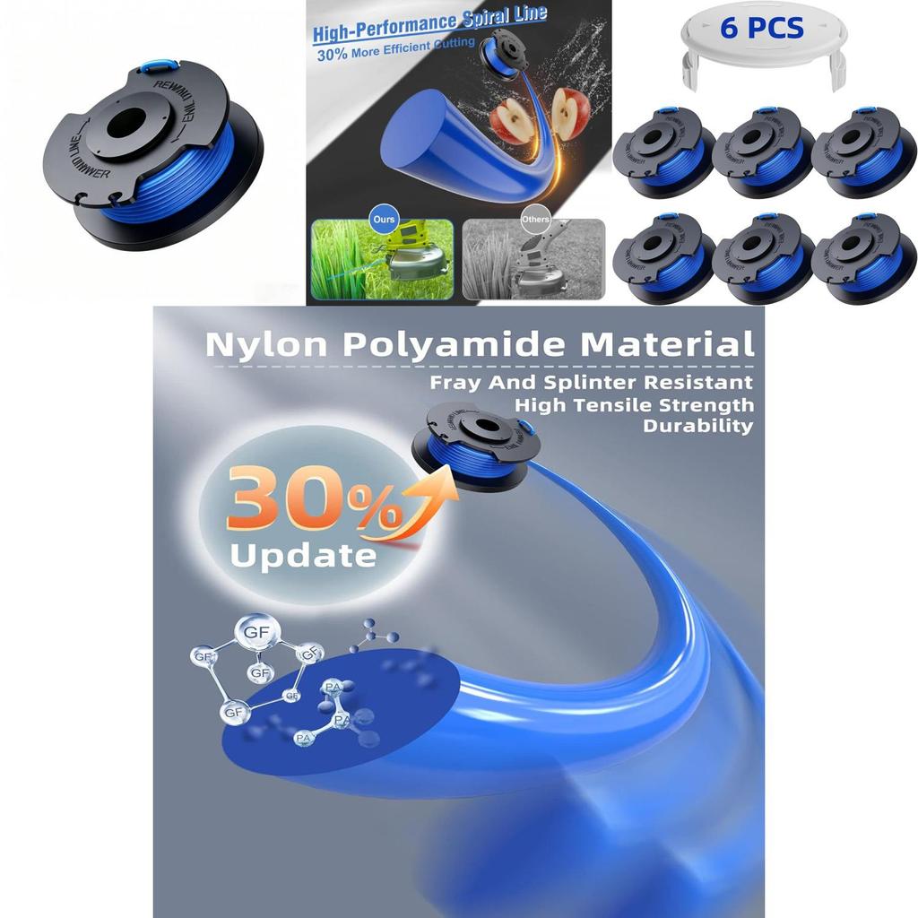 Ryobi Lawn Trimmer Head Replacement Kit With Nylon And Fiberglass For Ac14rl3a And Ac14hca Edgers