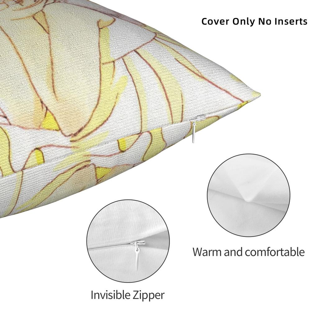 Cardcaptor Sakura Angel Square Pillow Cases Anime Girl Cushion Covers Awesome Zipper Decorative Pillowcase for Home 18"