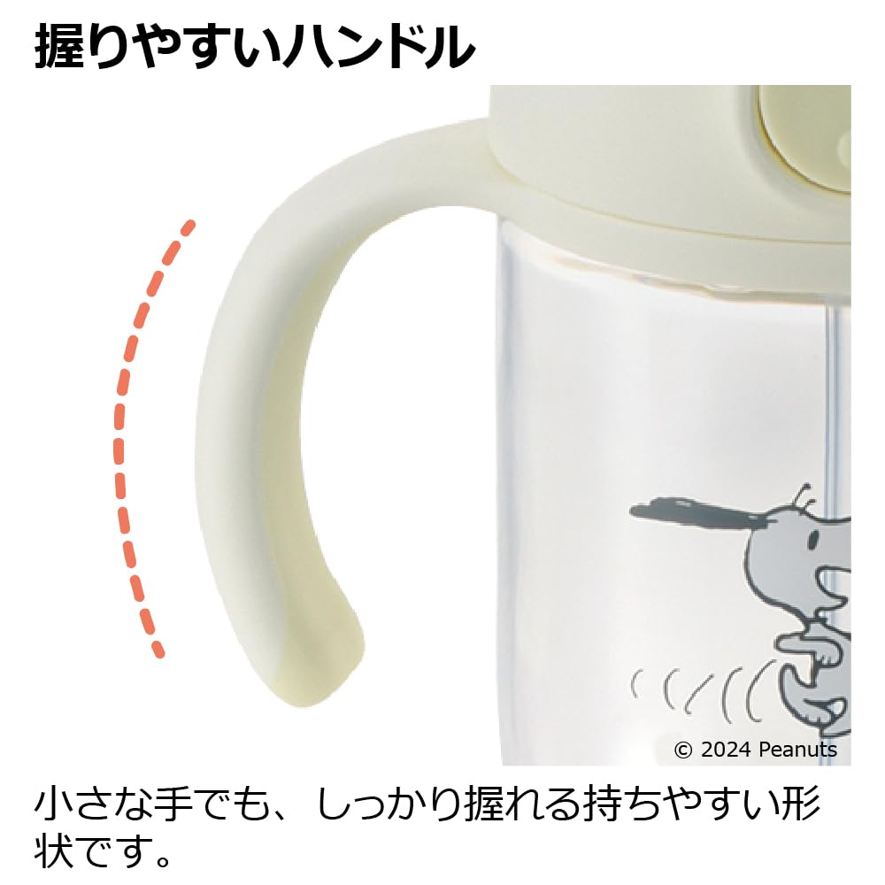 Richell Peanuts Collection Straw Mug FS 200 Snoopy for babies from 7 months On-the-Go (1 piece, 200ml) (Suitable old)