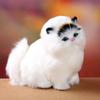 Simulated Cat Doll Ornament Cute Long Haired Cat Electronic Doll Soft And Fluffy Plush Cat Model Children's Day Gift For Kids