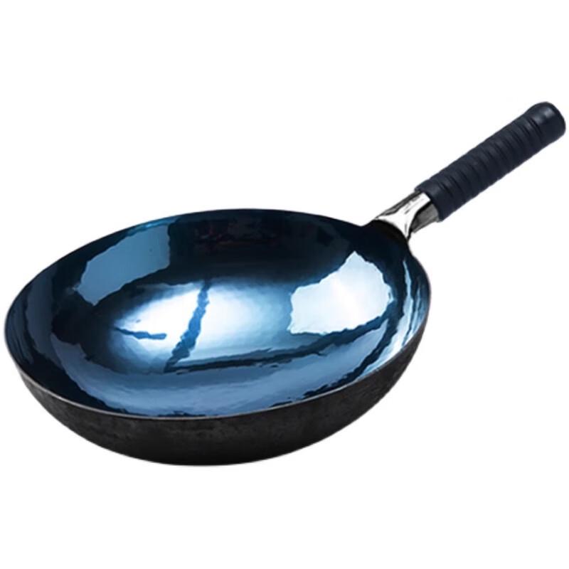 Traditioneller handgeschmiedeter 32 cm Gusseisen-Wok