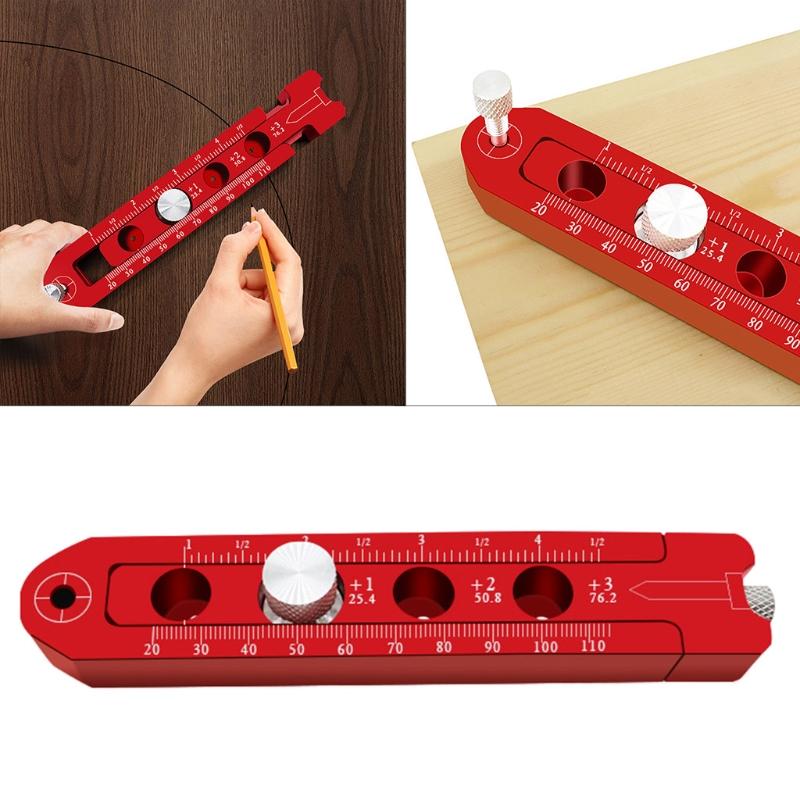 Woodworking Scribing Gauge Center Finder Ruler Scribing Circle Ruler Woodworking Compass Comaptible for w/ Woodturners B