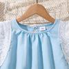 Girls' Dress Children'S Clothing New Summer Fashion Lace Trim Casual Sweet Sleeveless Tank Dress