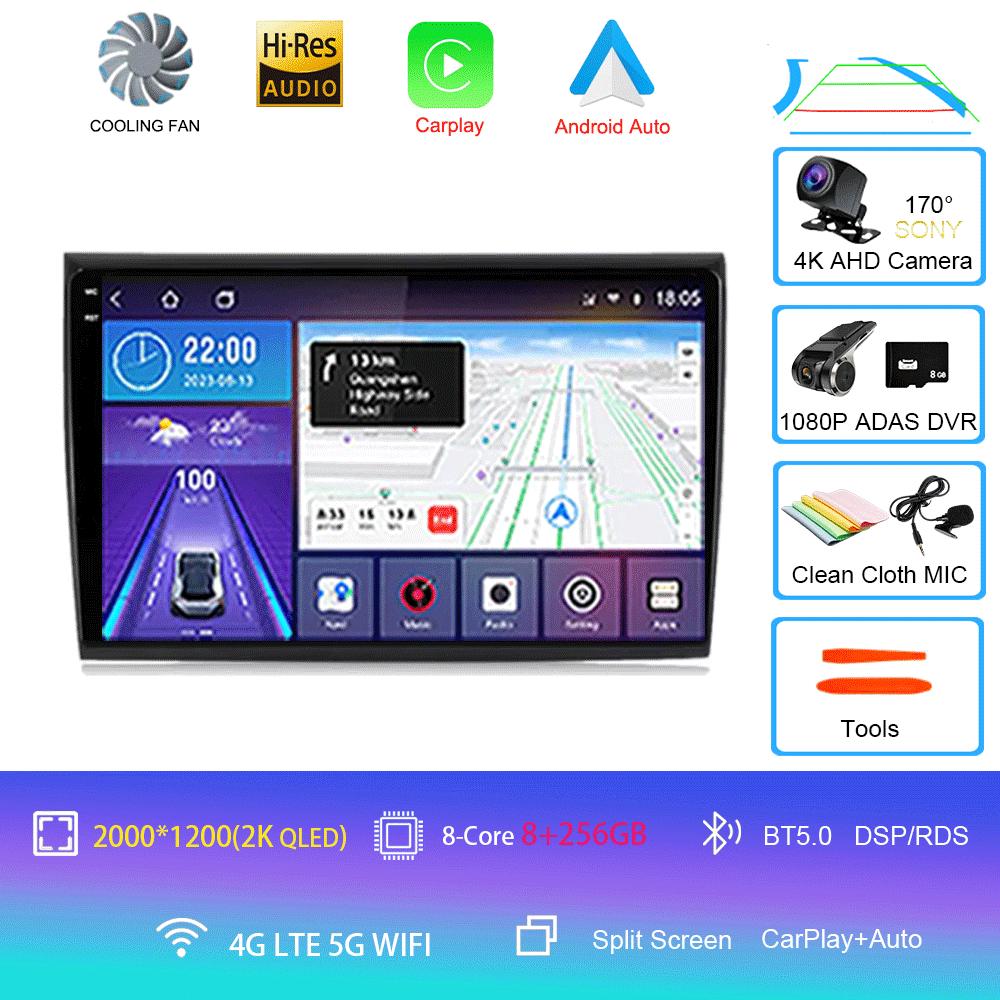 For Fiat Bravo 2007 2008 2009 2010 2011 2012 Car Radio Android 14 Navigation Multimedia Player GPS WiFi+4G DSP BT Carplay Auto