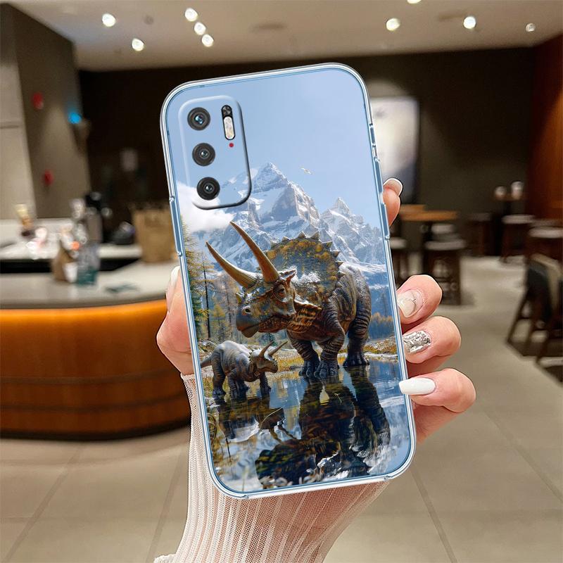 NH18 Dinosaur Transparent Phone Case for Motorola Moto G7 G8 G9 G84 G85 G73 G24 G15 Z2 Play Power Plus