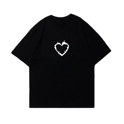 Graphic Heart Y2k Street Fashion Trendy Casual TShirt Unisexs and Womens Luxury Brand Top