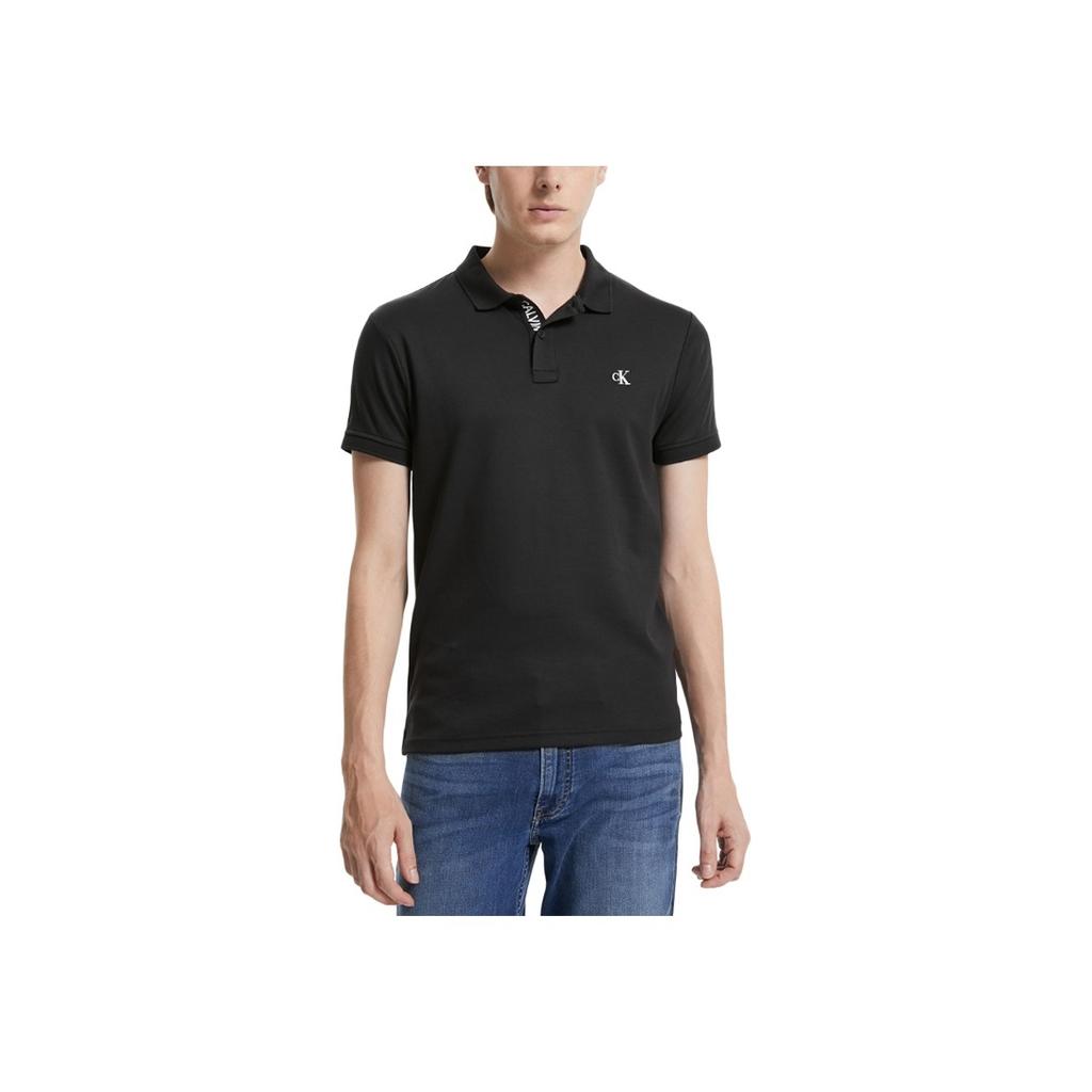 Calvin Klein Cotton Knit Short Sleeve Polo Shirt Men Tops Black J319153-BEH