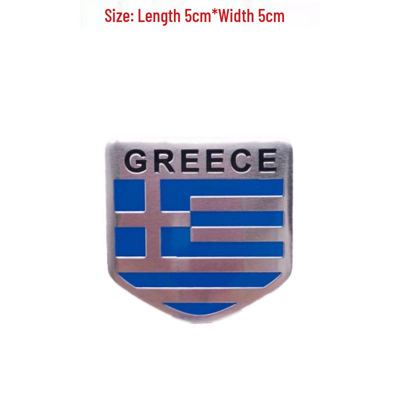 Aluminum Alloy National Flag Car Body Decals - Decorative Stickers for Car Modifications