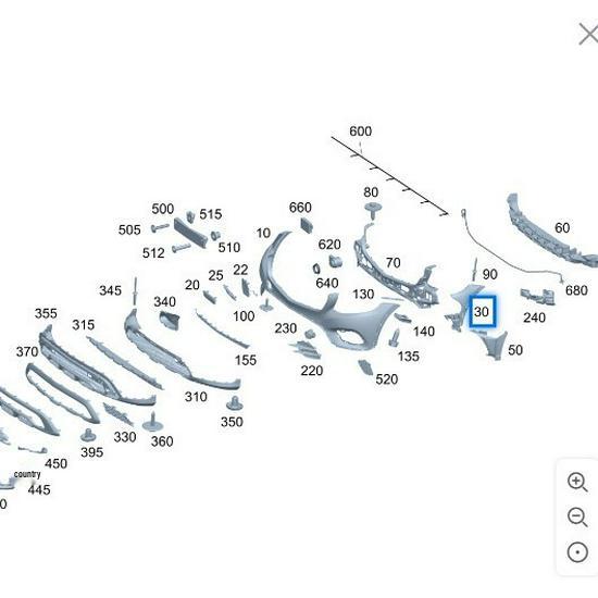 Suport bară față Mercedes-Benz W253 GLC300 (2538850765, 2538850865)