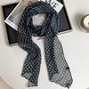 New silk scarf premium printing loose multi-purpose simple polka dot headband leopard print sweet cool streamer