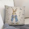 1 Peter Rabbit Easter Pillowcase 2D Double Print Classic Durable Soft Cushion Cover Home Bedroom Living Room Spring Theme Decor