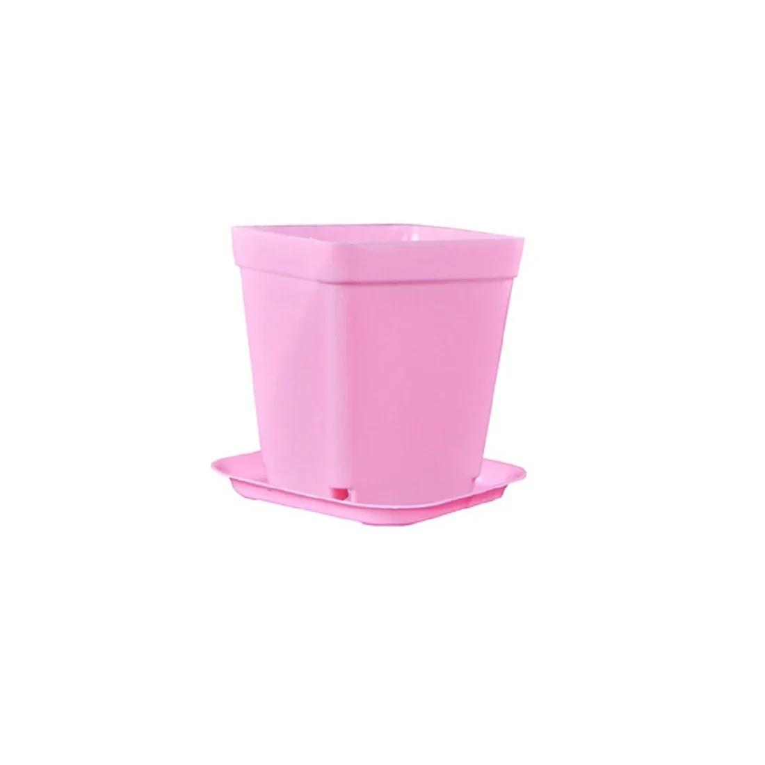 

Мини-тазик цвета конфеты квадратный цветочный горшок поддоны для суккулентных растений самодельные цветочные горшки для пересадки горшок для выращивания растений домашний офис декор