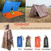 TOMSHOO Multifunctional Lightweight Raincoat with Hood Hiking Cycling Rain Coat Outdoor Tent Mat