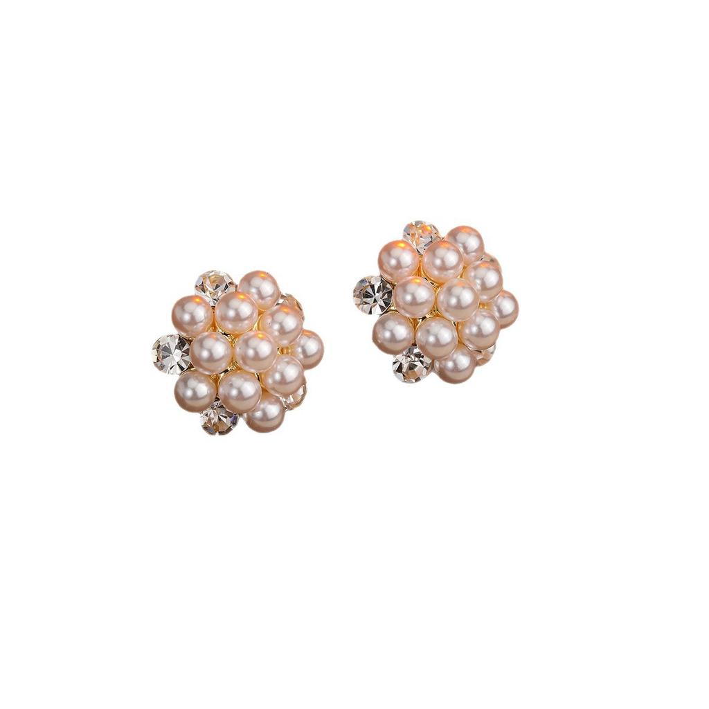 Premium Pearl Stud Earrings S925 Silver Needle Elegant Exquisite Earrings Retro Temperament Versatile Earrings