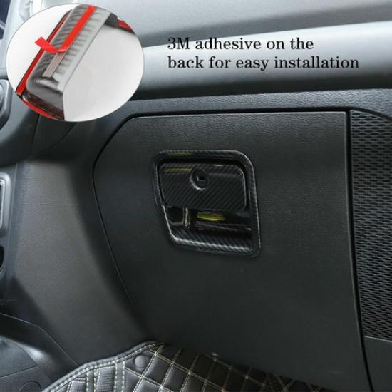 Kryt rukoväte úložného boxu z uhlíkových vlákien Dekoračné lišty Rám pre Jeep Wrangler JL 18+