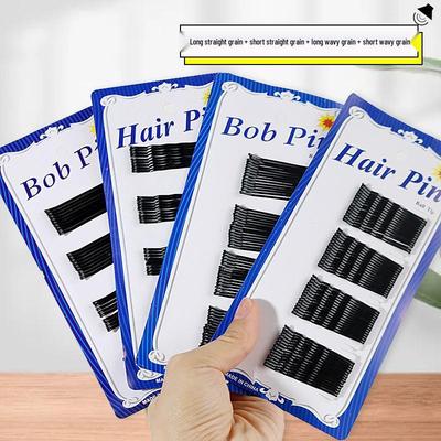 Korean Style Black Metal Hairpins - Thin, Small Clips for All Hairstyles
